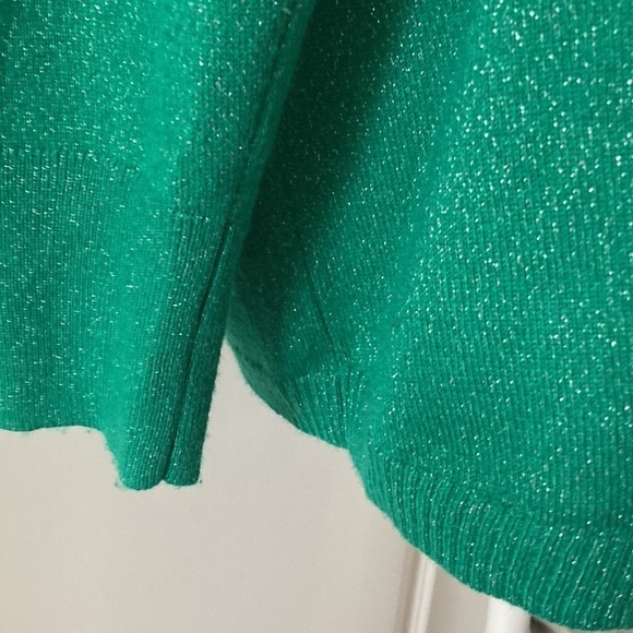 Apt. 9 XXL green sweater metallic threads - Picture 10 of 12
